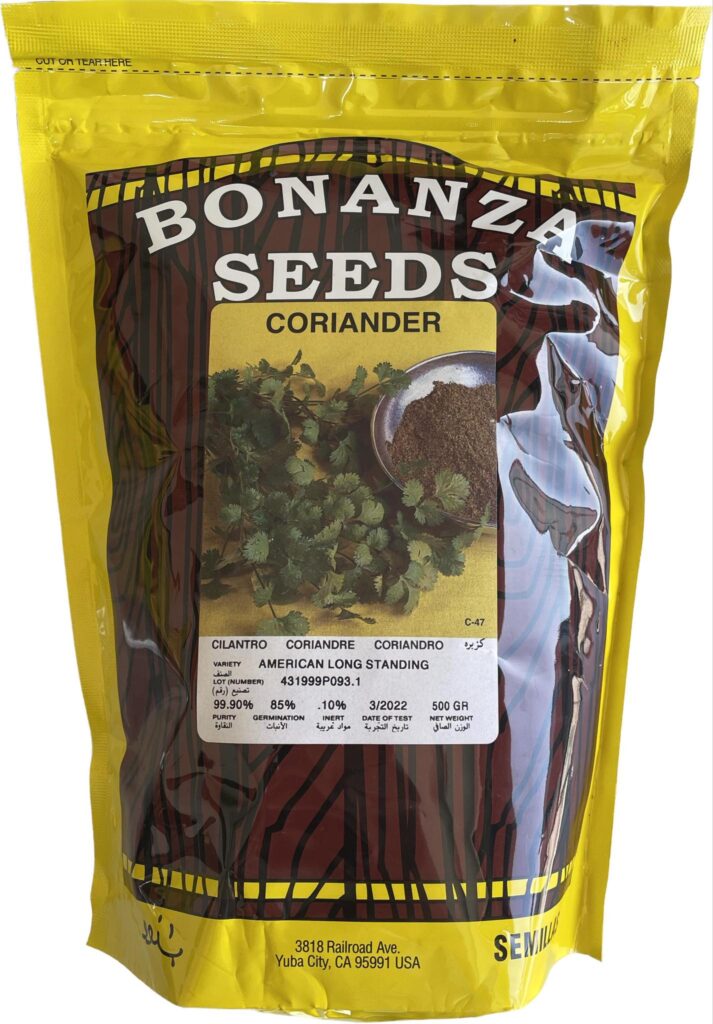 Bonanza Seeds Coriander