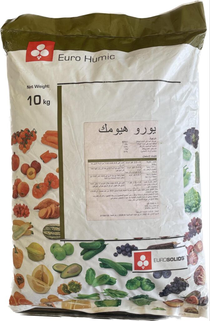 Euro Humic is a highly concentrated, soluble source of Potassium Humate processed from leonardite via a unique extraction method. Our product is the most efficient source of Potassium Humate and has prominent abilities in regard to CEC, buffering and complexation. Euro Humic is recommended in poor soil conditions to enhance cation exchange capacity, and soil fertility. The presence of active humic extracts (long chain) in our formula has a positive effect on the uptake on all nutrients. Furthermore, it increases Nutrient Use Efficiency (NUE) and reduces leaching.