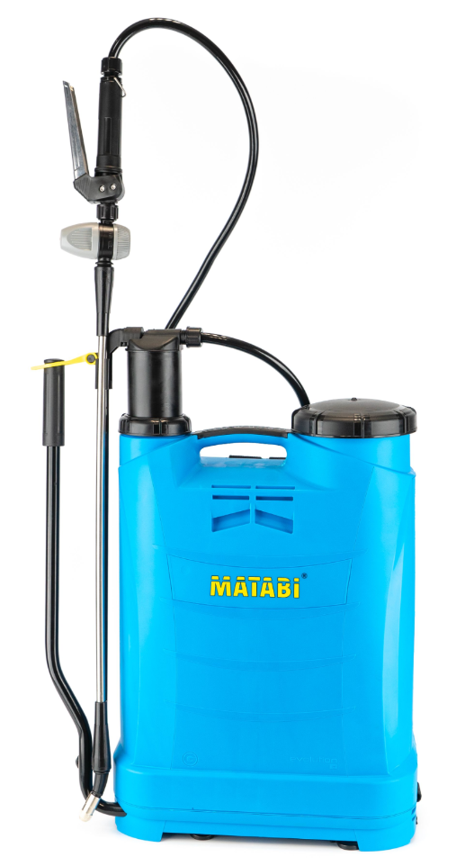 Versatile manual backpack sprayer with 16 litre capacity. It includes a selection of nozzles that allows different types of application. Sprayer suitable for use in large gardens.