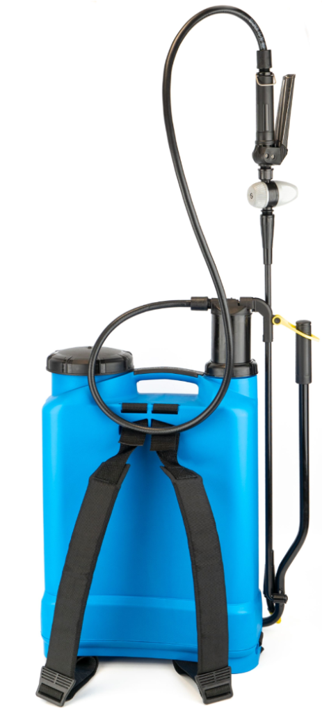 Versatile manual backpack sprayer with 20 litre capacity. It includes a selection of nozzles that allows different types of application. Sprayer suitable for use in large gardens.