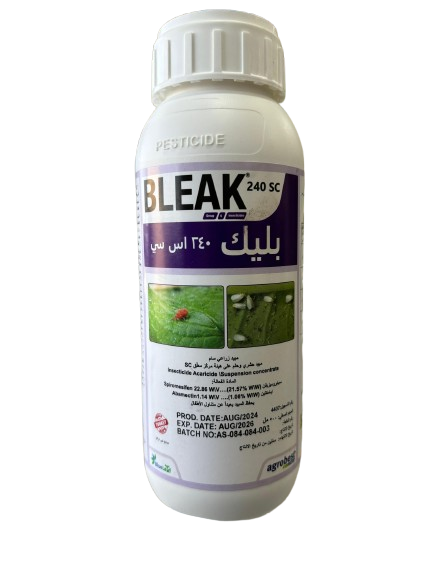 Toxic agricultural pesticide
Effective insecticide and acaricide for comprehensive pest management.
Insecticide and acaricide in suspension concentrate form (SC)
Insecticide / Acaricide / Suspension concentrate
Spiromesifen 22.86% (21.57% w/w)
Abamectin 1.14% w/v (1.08% w/w)