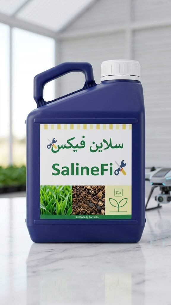 A specialized soil treatment product containing calcium (Ca) designed to displace sodium ions and remediate high soil salinity levels.